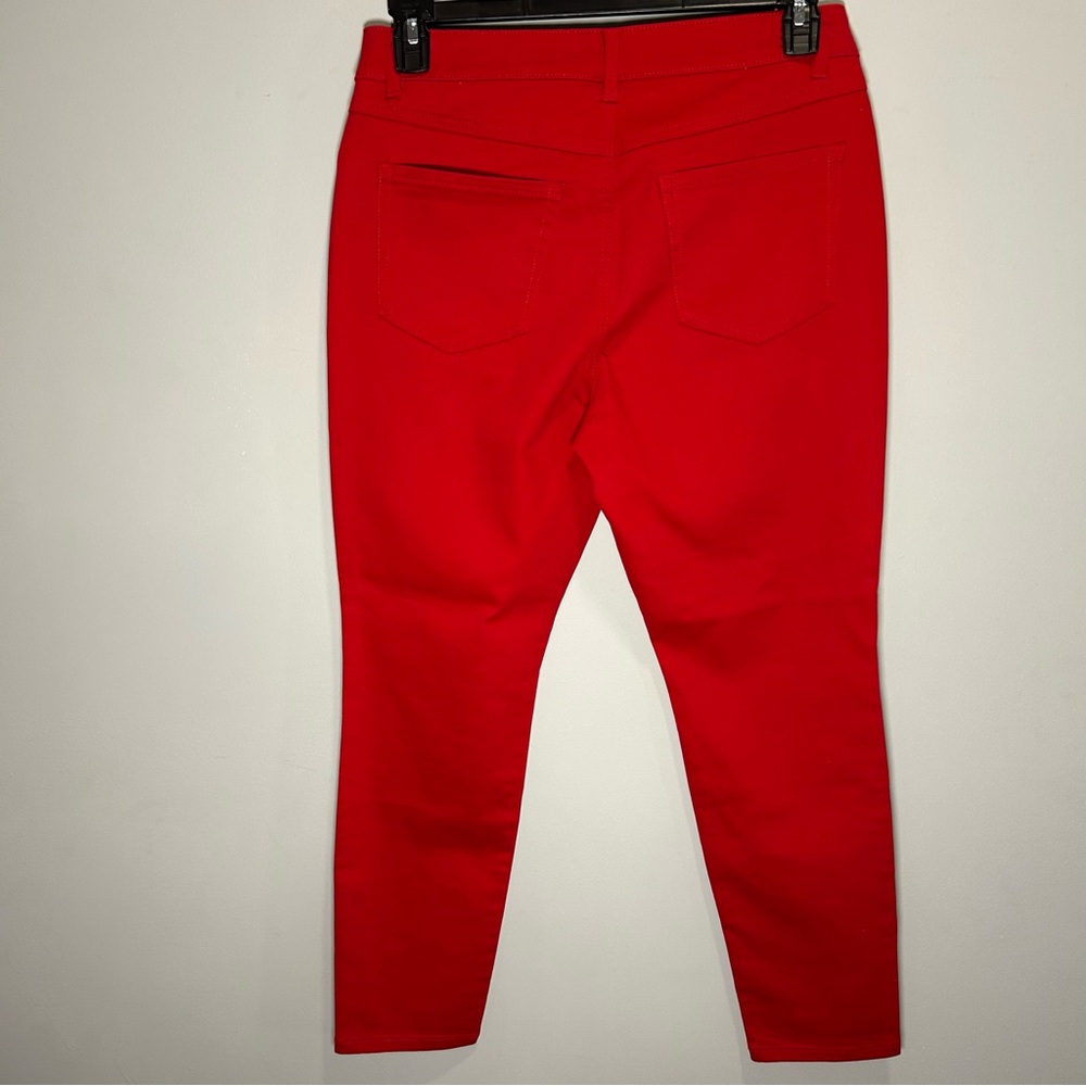 d. jeans Women's Vibrant Red Pants NWOT Size 10 - Picture 2 of 15